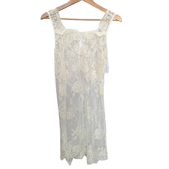 FLORA NIKROOZ Lace Chemise Cream Size XS - Picture 1 of 10